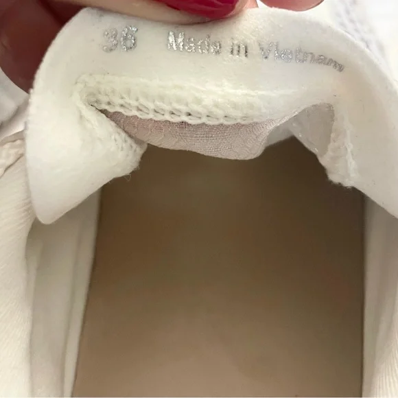 CHLOE Nama Embroidered Suede Mesh Sneakers Size EU 36 - Picture 7 of 16